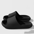 thumbnail image 2 of Womens Mens Home Slippers Summer Indoor Open Toe Non-Slip Slides Couple Bathroom Shower Sandals Shoes 2-Black 9-9.5, 2 of 8