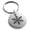Silver, variant on Stainless Steel Crystallized Evergreen Snowflake Engraved Small Medallion Circle Charm Keychain Keyring