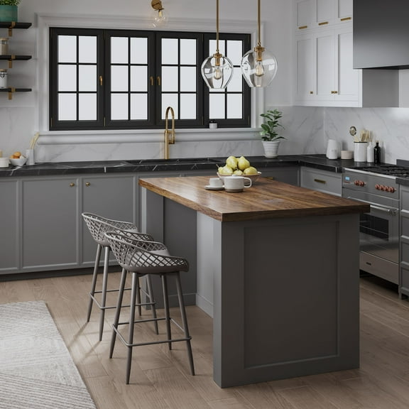 Kurv Counter Stool in Warm Gray (Set of 2)