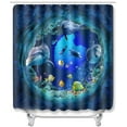 thumbnail image 3 of Manatee Shower Curtain Set Blue Ocean Marine Animal Waterproof Bath Curtain Sets with Non Slip Rugs 4pcs Bathroom Decor Accessories, 3 of 6