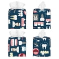 thumbnail image 2 of Balery Dental Porta Pañuelos de Cuero con Estampado – Funda Moderna Cuadrada para Caja de Pañuelos, Dispensador 5x5x5'', 2 of 7