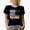 Navy Blue, variant on One Cute Chick, Groovy Text & Cute Chicken Art Merch Gift, Black T-Shirt, Small