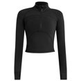 thumbnail image 1 of Chaqueta Locachy para mujer, ligera y elástica, para entrenamiento, color negro, XL, 1 of 7