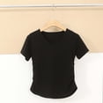 thumbnail image 2 of Kajonyu Women's Nylon Spandex V Neck Short Sleeve Workout Yoga Top, 2 of 6