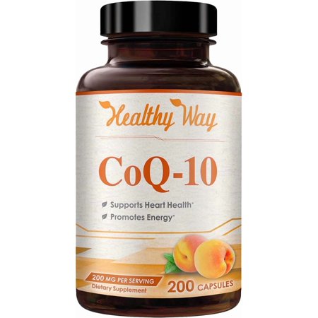 Healthy Way CoQ10 Supplement, Antioxidant Support for Heart Health & Energy, 200mg, 200 Capsules