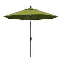 California Umbrella 9 Ft. Octagonal Aluminum Auto Tilt Patio Umbrella W/ Crank Lift & Aluminum Ribs - Bronze Frame / Olefin Kiwi Canopy