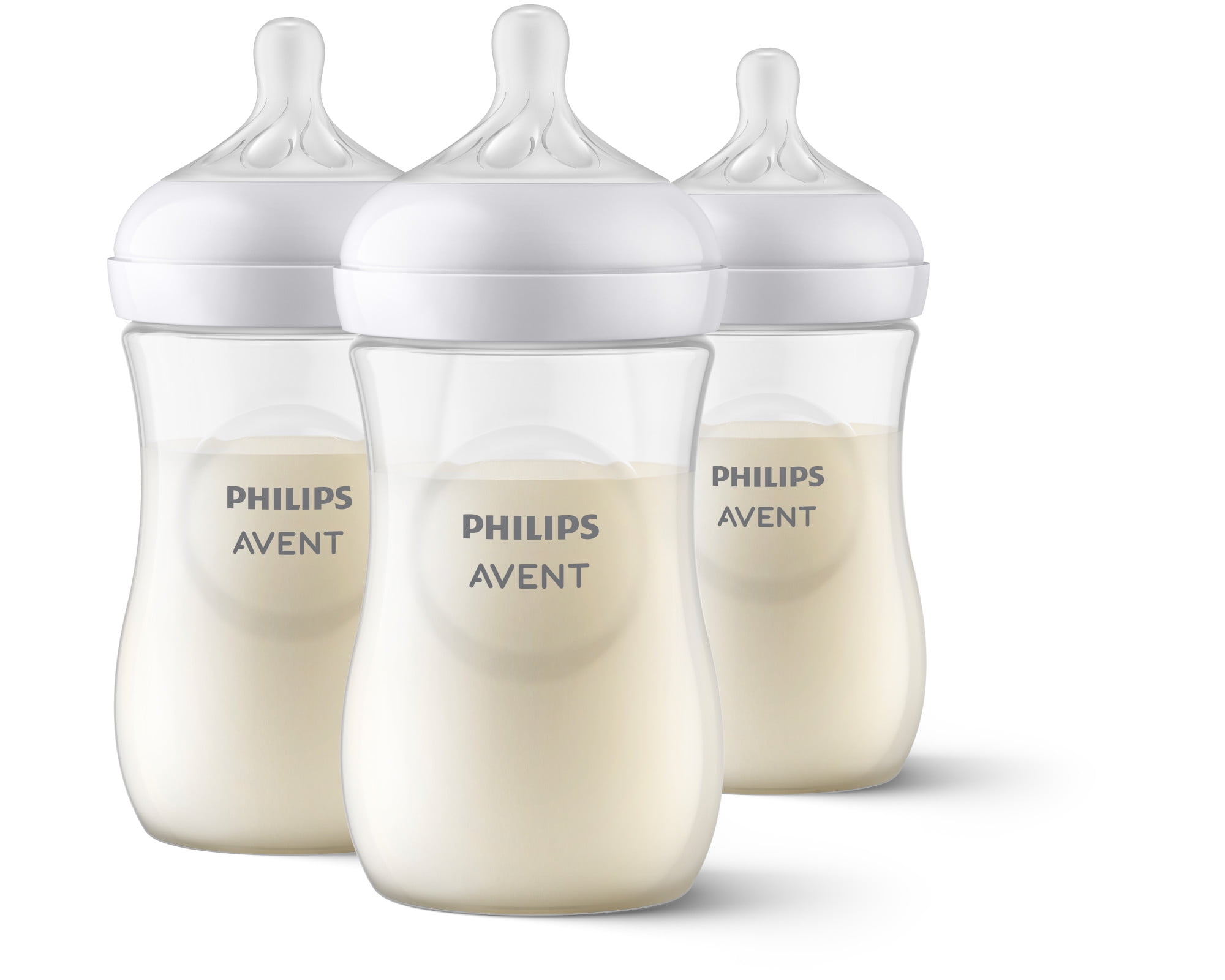 friction Farthest magnification Philips Avent Natural Baby Bottle with Natural Response Nipple, Clear, 9oz,  3pk, SCY903/93 - Walmart.com