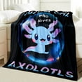 thumbnail image 3 of Axolotl Blanket for Girls, Just A Girl Who Loves Axolotls Gifts, Soft Cozy Flannel Throw Blanket Suitable for Sofa Bed Plush Blankets 40X50 Inch Small Kids Toddler Blanket, 3 of 6