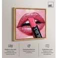 thumbnail image 2 of Lipstick Sparkle Girl Canvas Print Fashion Art Prints by Art Remedy, Gold Frame, 12 x 12, 2 of 6