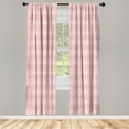 thumbnail image 3 of Ambesonne Geometric Curtains, Rhombus Stripes Line, Pair of 28"x63", Pale Pink, 3 of 5