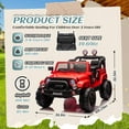 thumbnail image 5 of Xuanlur 24V Ride on Toys with Width Seat, Ride on Car with Remote Control, Kids Ride on Truck Car for Kids, Rear Suspension, Portable Pull Rod, Light, Trunk Storage, Bluetooth, USB, 2.5-4MPH (Red), 5 of 7