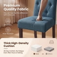 thumbnail image 2 of EOP Dining Chairs Set of 6, Modern Upholstered Fabric Dining Room Chairs, Armless Kitchen Side Chairs with Wood Legs and Padded Seat for Living Room, Bedroom, Kitchen, Blue, 2 of 9