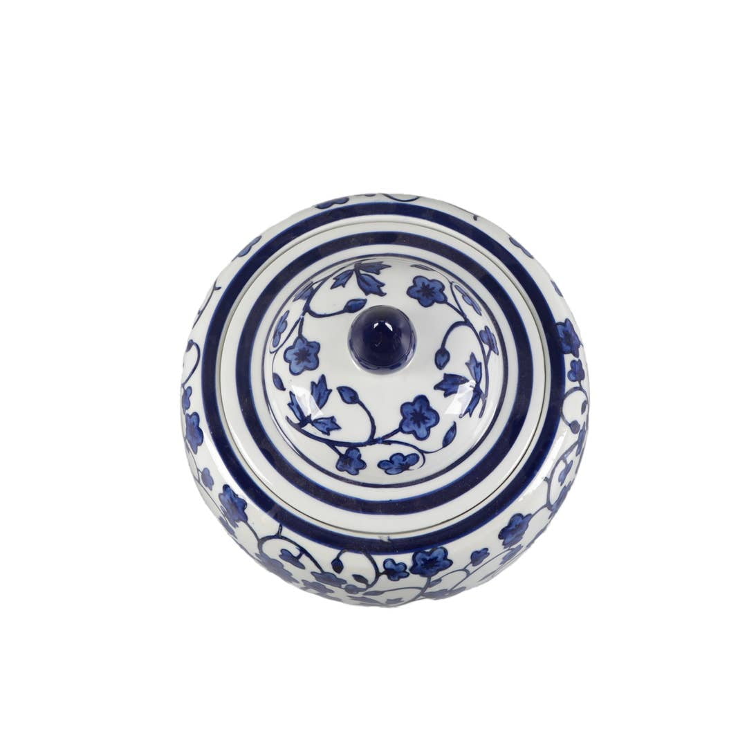 8" Chinoiserie Ceramic Ginger Jar Candle – 61oz Peony Scent