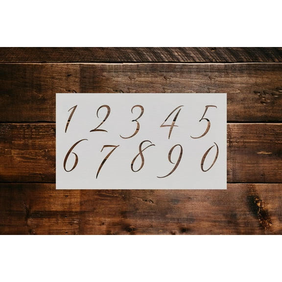 Numbers Sheet Stencil (3"x6")