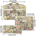 thumbnail image 2 of Quilted Floral Cosmetic Organizer Large Travel Toiletry Pouch Cute Design For Women And Girls Durable Wash Bag, 2 of 4