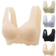 thumbnail image 3 of XFLWAM Women's Seamless Bra Wavy Wireless Full Coverage Padded Smoothing No Underwire Comfort V Neck Bralettes with Support, 3 of 3