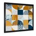 thumbnail image 2 of Designart 'Retro Semicircles Squares and Circles' Modern Framed Art Print, 2 of 4