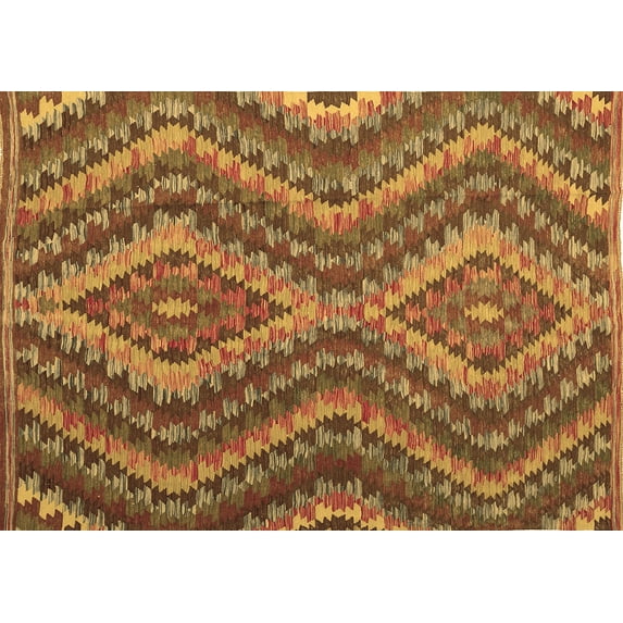 Ahgly Company Indoor Rectangle Southwestern Brown Country Area Rugs, 5' x 7'