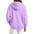 thumbnail image 4 of Zip Up Hoodies for Women Fall Winter Casual Sweatshirts Zipper Lightweight Cute Jackets with Pockets, 4 of 7
