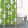 thumbnail image 4 of Green Daisy Flower White Blooms Pattern Shower Curtain 72"x72" ,Bathroom Decorative Shower Curtains Set with 12 Hooks,Modern Waterproof Washable Shower Curtain, 4 of 6