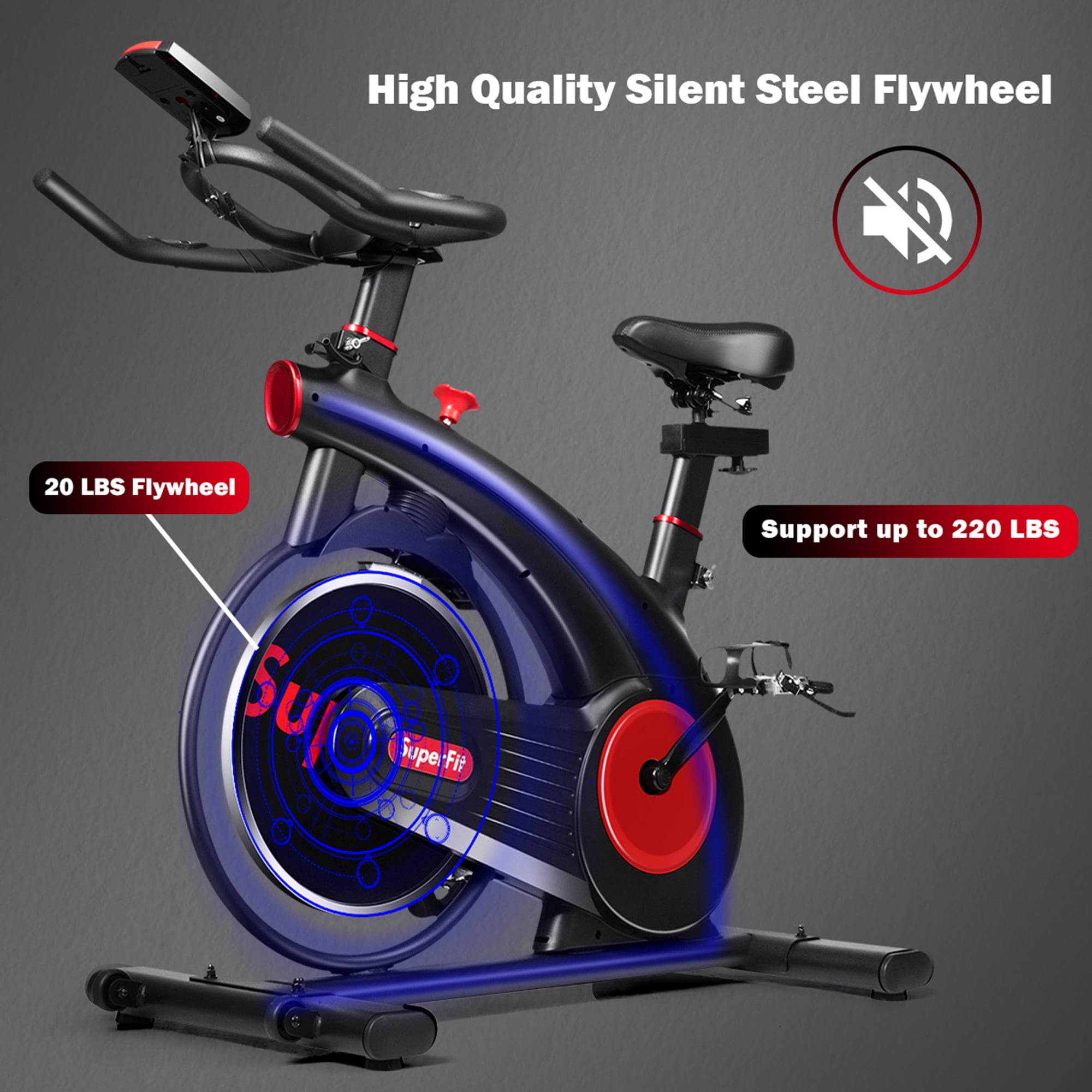 Velo d Appartement Stationnaire SuperFit Velo de Velo Silencieux Walmart
