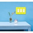 thumbnail image 5 of WIRESTER 3-Gang Decorator Light Switch Plate/Wall Plate Cover, Solid Bright Yellow, 5 of 6