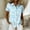 Blue, variant on Hawaiian Shirt for Women Tropic Print Short Sleeve Casual Button Down Shirts Beach Aloha Tops