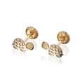 thumbnail image 1 of Aretes de oro 14K GIALLO broquel Tortugas oro blanco y amarillo, 1 of 4