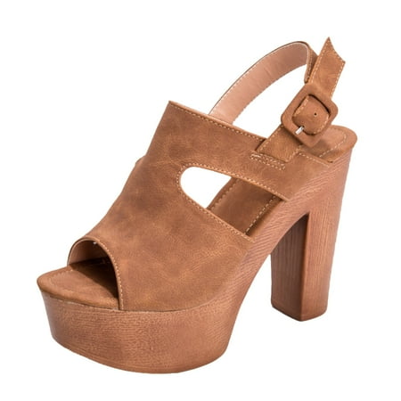 

GWAABD Shoes for Women Sandals Summer Fashion Trend Open Toe Thick Bottoms High Heels Sandals Elastic Belt Sandals for Women and Ladies