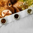 thumbnail image 4 of Castle Fairy Floral Highland Bull Black Out Curtains,Daisy Curtains Pack of 2 (42x63 Each), 4 of 6