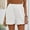 White, variant on USSUMA Up to 65% off Plus Size Shorts Solid Color Elastic Band Loose Ruffle Hem Casual High Waist Stylish Shorts Wide Legs Slim Fit Shorts for Date White L