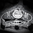 thumbnail image 6 of GUANQIN Women Men Couple Calendar Week Rhinestone Vintage Analog Automatic Self-Winding Mechanical Wrist Watch Stainless Steel Sapphire Crystal Waterproof Luminous Business Clock, 6 of 6