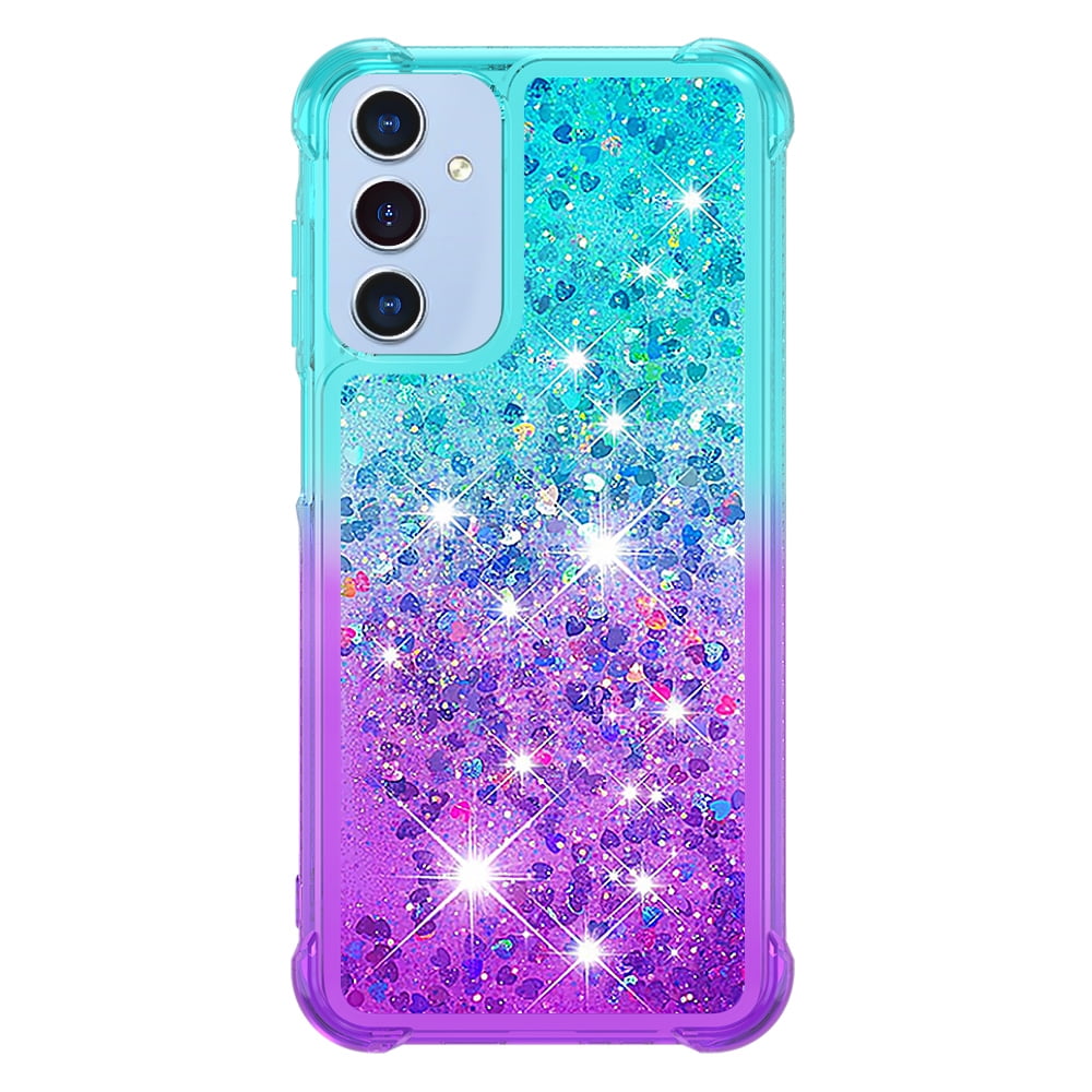 Gradient Glitter Sparkle Phone Case, Shockproof Reinforced Corners Soft TPU Protective Cover, Cute Bling Shiny Gradient Color Slim Cell Phone Case for Samsung Galaxy A18/A17/A26-1