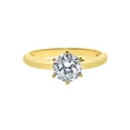 thumbnail image 2 of Precious Stars 14K Yellow Gold 1 1/4ct TGW Round-cut Cubic Zirconia Engagement Ring, 2 of 6