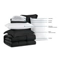 thumbnail image 3 of Swift Home Luxury 8 Piece Bed in a Bag, All Season Complete Bedding Set, King, Black, 3 of 10