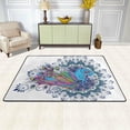 thumbnail image 3 of SKYSONIC Beautiful Peacock On White Lightweight Carpet Mats Area Soft Rugs Floor Mat Doormat Decoration for Rooms Entrance 36x24 inches, 3 of 6