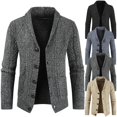 thumbnail image 1 of Men's Fashion Chunky Knit Sweater外套 with Open Cardigan Design for Casual Wear, 1 of 11