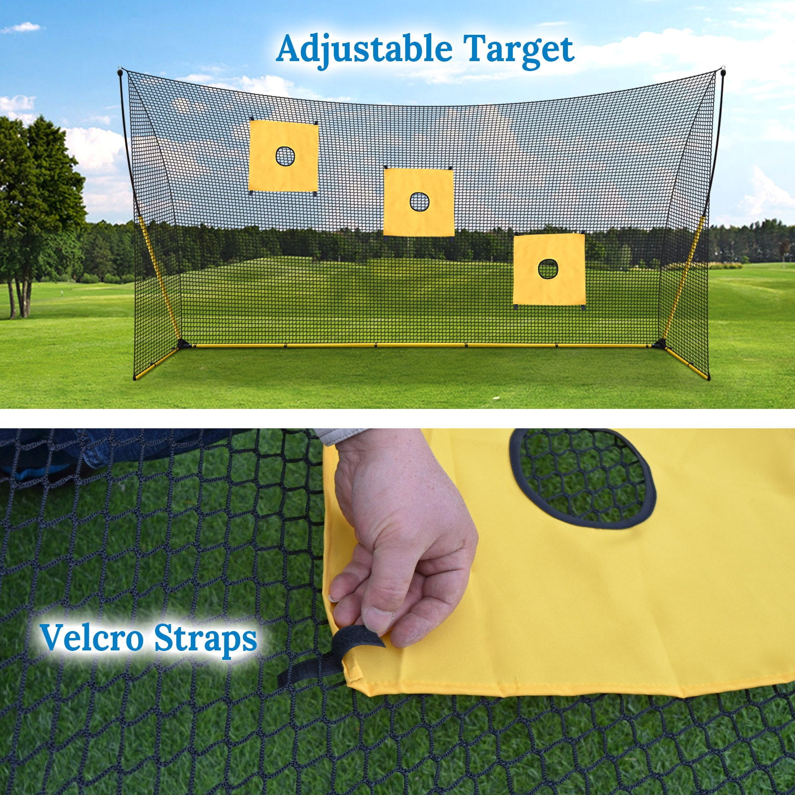 SUNNYOUTDOOR 12'x6' Portable Soccer Goal Net with Targets, Quick Set Up Soccer Net for Indoor Outdoor Practice Training with Carry Bag