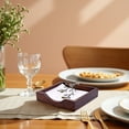 thumbnail image 2 of Decozen Napkin Holder in Solid Wood Brown Finish with Metal ornament in Gold finish, 2 of 9