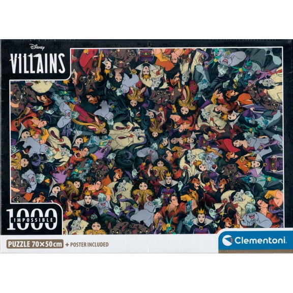 Clementoni 37518 Disney Villainous Impossible Collection 1000 Piece Puzzle