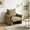 Brown + Chenille + 1 Seat + Foam, variant on AUU 34.3" Modern Chenille Oversized Accent Chair – Plush Cushion, Soft Upholstered Single Sofa Armchair for Reading, Living Room, Small Space, Bedroom