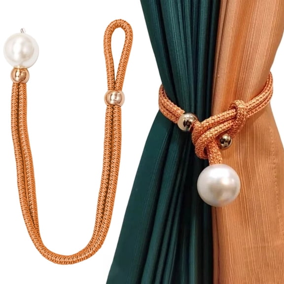 Clearance Fixing Clip under $5,Curtain Strap Pearl Closure Adjustable Window Curtain Tieback Buckle Clip Rope Curtain Ties