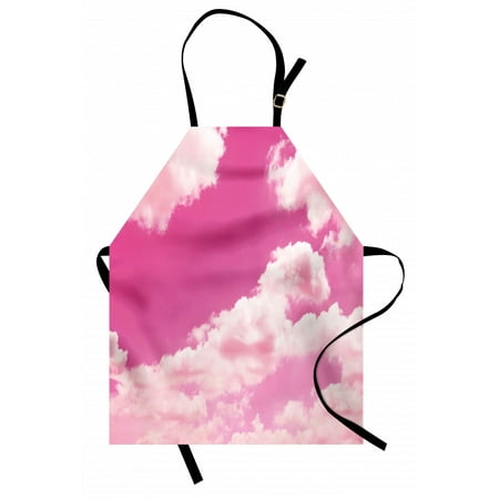 

Coral Apron Pink Sky with Clouds Conceptual Airy Fantasy Dream Soft Spring Sweet Sunset Unisex Kitchen Bib Apron with Adjustable Neck for Cooking Baking Gardening Pale Coral Pink by Ambesonne