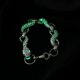 thumbnail image 3 of Pulsera de serpiente que brilla en la oscuridad, luminosa, vintage, de acero inoxidable plateado., 3 of 5