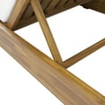 thumbnail image 7 of Lindero Outdoor Acacia Wood Chaise Lounge with Cushion (Set of 4), Teak and Cream, 7 of 7