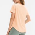 thumbnail image 6 of Baqcunre Womens Tops,New Loose Yoga Breathable Sports Casual Elastic Quick Drying Top T Shirt Workout Tops for Women,Gym Tops for Women Shirts for Women Beige S-XXL, 6 of 7