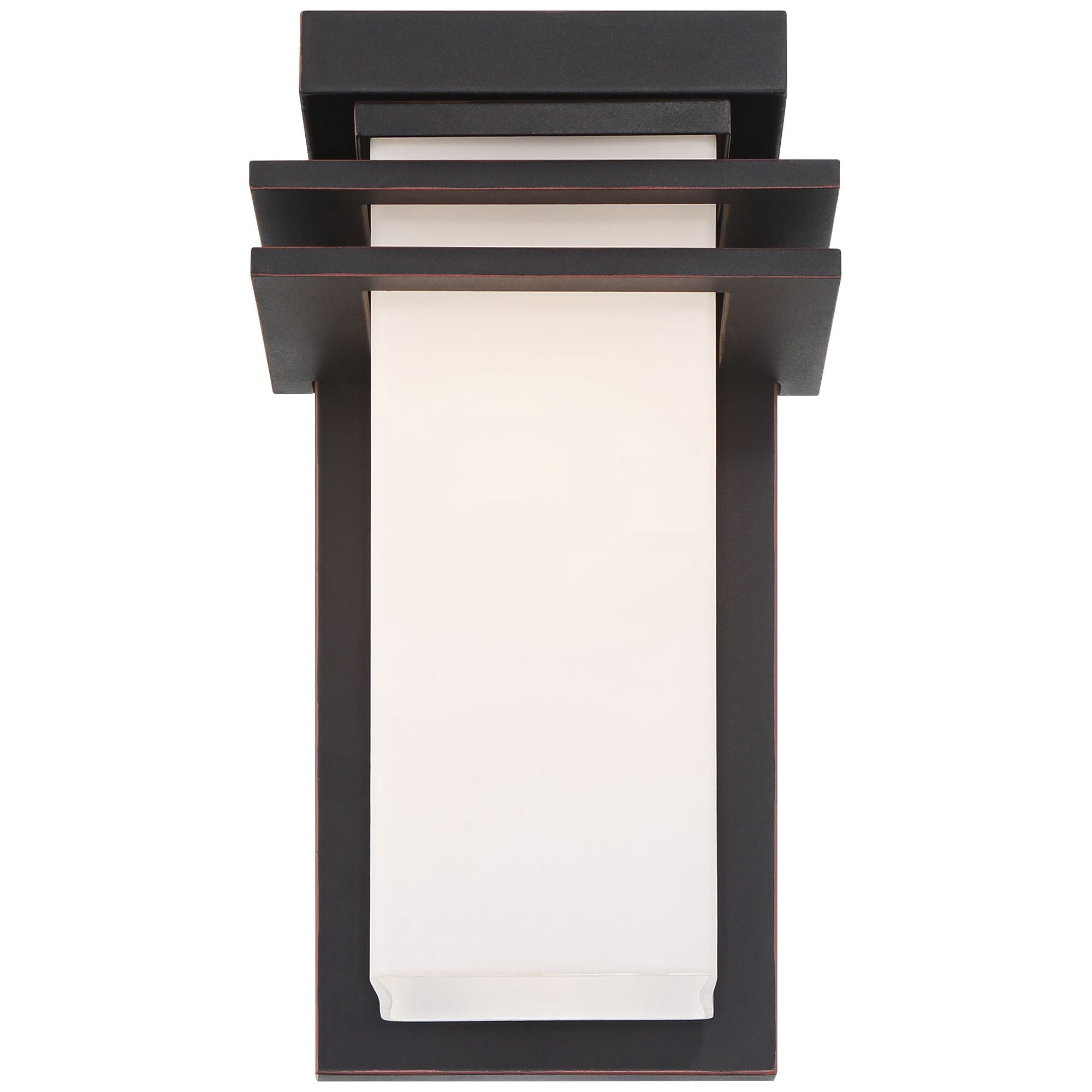 Franklin Iron Works Bernadine 12" High Mission Outdoor Wall Light Fixture Mount Porch Weatherproof Bronze Finish White Glass Shade