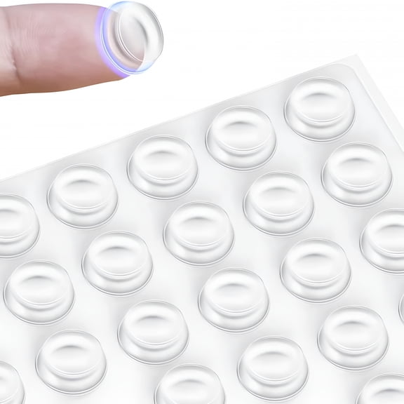 LAMIRO 200PCS Cabinet Bumpers Clear Rubber Bumpers Self Adhesive,Soft Cabinet Door Bumper Pads,Sound Dampening Cabinet Door Bumpers,Kitchen Cabinet Pads for Drawers,Cupboard Door Bumpers
