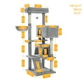 thumbnail image 3 of Demi Bonn 56" Multi-Level Cat Tree Tower for Large Cats with Top Perch, Hammock, Climbing Ladder and 2 Condos, Cat Tree House for Multiple Cats, Dark Gray, 3 of 8