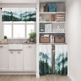 thumbnail image 5 of Misty Forest Kitchen Window Curtains Valance and Tier Set 36 Inch, Foggy Mountain Tree 3 Piece Window Treatment Tiers for Living Room Bedroom Nature Landscape Kitchen Decor Drapes, 5 of 6